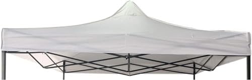 Telo Telone Tetto Copertura di Ricambio per Gazebo Richiudibile a Fisarmonica 3X3mt impermeabile Copertura Superiore Gazebo Telo Sostitutivo in Poliestere (Bianco)