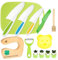 LETTO & TAILOR 13 teiliges Kindermesser Set Kinder Sicherheit Küchenmesser mit Gemüse Ausstechformen, Holzmesser, Schneidebrett - für Kinder (13-teiliges Kleeblatt-Set)