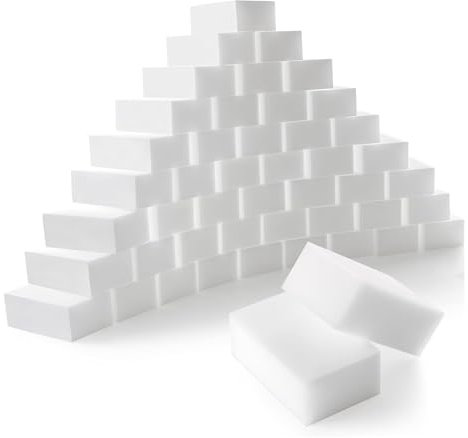 50 Stück Radierschwamm für weiße Wände, Schuhe und Böden, Zauberschwamm Magic Eraser für alle Arten von Flecken,Reinigungs Schwamm für Küche, Bad, Möbeln,Türen