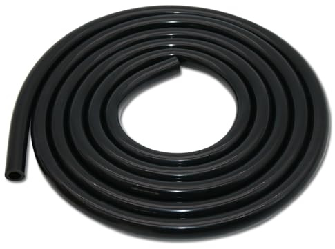 YIEMI Tuyau en silicone haute température - Noir, diamètre intérieur 6 mm, longueur 3,5 m - Tuyau d'aspiration pour eau de refroidissement, liquide de refroidissement, système de turbine