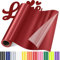 Sgooyir Plotterfolie Textil Rot, Flexfolie Plotter Textil, Textilien Transferfolie Plotter für T-Shirt, Hemd, DIY-Kleidung andere Stoffe 30.5 x 183cm
