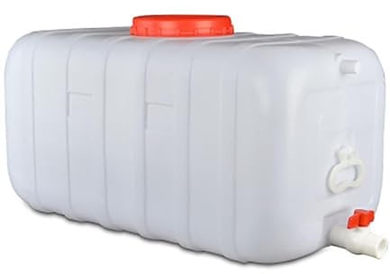 GQZJY Bidón de Agua Potable contenedor de Agua Alta Capacidad depósito de Agua con Grifo de Bidón Garrafa Plástico Alimentario para Camping Emergencia (Size:50L)