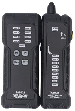 Network Cable Tester, Wire Tracer Line Finder Multifunctional Network Cable Tester Receiver Transmitter RJ11 RJ45 Interface Cable Toner Telephone Line Finde