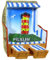 Souvenir Magnet Strandkorb Leuchtturm Pilsum 7 x 5,5 x 1,5 cm Kühlschrankmagnet Deko GCG K100367