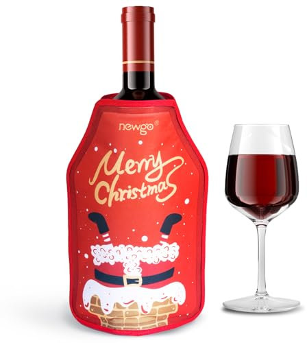 NEWGO Kühlmanschette Wein Aktiv Weinkühler Flaschenkühler Manschette Interessanter Weinkühler, Champagner, Rotwein, Flaschenkühlerhülle, wasserdichtes Material, Urlaub, Party, Geschenk