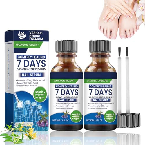 JORUN 2 Pcs Fungal Nail Treatment for Toenails Extra Strong Nail Care Serum - Natural 60 Ml Toe Nail Fungal Treatment - No Stimulation Nail Growth Treatment for Broken,Discolored Fungal Nail