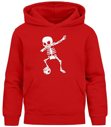 MoonWorks® Kinder Hoodie Fußball Dabbing Skelett Jungen Sport Hobby Fußballverein Jungengeschenke