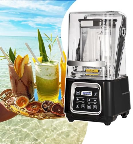 HCAUYNN High-Speed Digital Display Blender For Smoothies,Professional Adjustable Speed Crushed Ice Machine,Commercial Bar Ice Blender