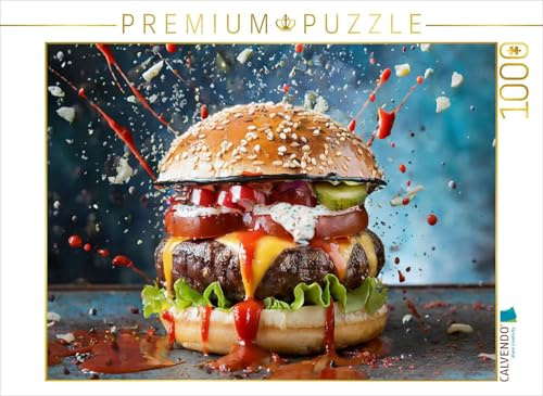 CALVENDO Puzzle Burger Explosion | 1000 Teile Lege-Größe 64 x 48 cm Foto-Puzzle für glückliche Stunden