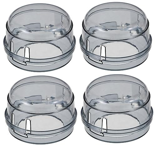 POPETPOP 4Stücke Herdknopf Abdeckungen für Kindersicherheit Gassicherheitsabdeckung für Ofenknöpfe Einfache Installation Selbstklebendes Design Transparent Schützt Ungewolltem