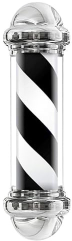 Barber Pole Retro LED Barber Pole, Poste De Barbero Luminoso De Exteriores, Luz Giratoria De Peluquería, Poste Barbero, Peluquería Light, Poste De Peluquería Tradicional C,70cm