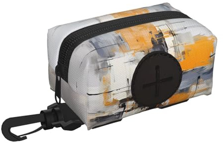 Sac poubelle de voyage gris et jaune pour animaux de compagnie - Essentiel pour la randonnée ou le camping à la campagne - Pour une expérience agréable