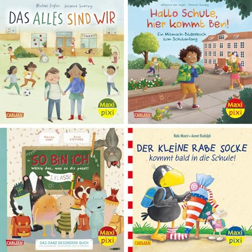 Maxi-Pixi-4er-Set 125: Bald bin ich ein Schulkind! (4x1 Exemplar): 4 Minibücher ab 3 Jahren rund um Einschulung, Gemeinschaft und Vielfalt (125)