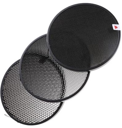TEHAUX Pz Griglia Nido d Ape per Riflettore Flash Fotografico Controllo Luce Concentrata Diffusore Professionale per Studio con Attacco