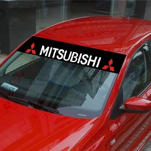 WUDIJING Windschutzscheiben-sonnenschutzstreifen für Mitsubishi Space Star 2nd Gen 2nd Gen 2017-2024, Sonnenschutzfolie Windschutzscheibe Windschutzscheibenaufkleber Auto Fenster Aufkleber