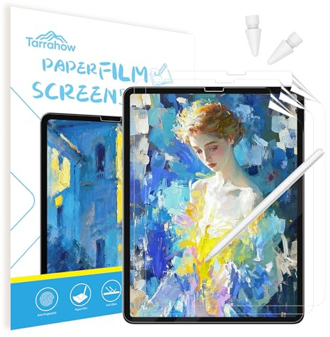 3 Pack Paper Screen Protector for iPad Mini 8.3 A17Pro 7/6th +2 Pencil Tip | Matte PET Paper Screen Protector, Anti Glare, Crafted for Natural Writing & Drawing, Protects Pencil Tip, Touch Sensitivity