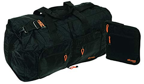 Skypak Faltbare Reisetasche, 90 l, Schwarz, Schwarz, 75 x 30 x 40cm, KJ01
