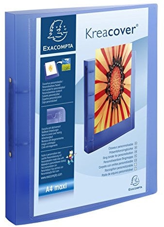 Exacompta 54769E Ringhefter Chromaline aus mittelfestem transluzentem Kunststoff 2 Ringe 30mm breit DIN A4 Plastikordner ideal für Büro und Schule 1 Stück Zufallsfarbe