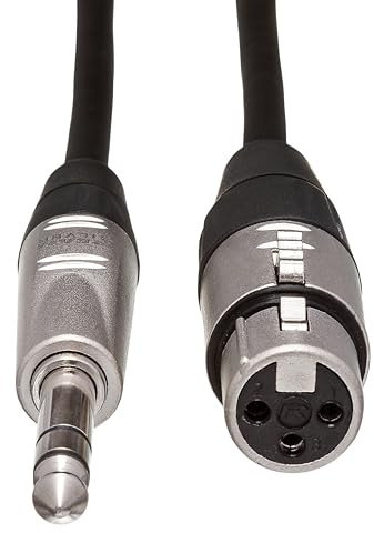 Hosa HXS-001.5, Pro Balanced Interconnect, REAN XLR3F to 1/4 in TRS, 1.5 ft