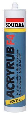 Soudal - Mastic joint acrylique acryrub f4-cartouche - Coloris.Gris - Conditionnement.Cartouche -