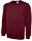 Uneek 300g Plain Classic Crewneck Sweatshirt -Maroon - Small