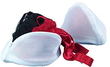 WENKO Feinwäschenetz Weiß 2er Set, BH-Wäschenetz