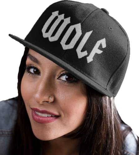 Baseball Mütze Cap Caps schwarz Snapback with Adjustable Strap BOSS LA Boy Wolf
