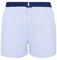 ARTHUR - Caleçon Homme avec Maintien intégré - 100% Coton Bio - Confort et Soutien Optimal - Motif Rayures Bleu et Blanc - Taille XXXL