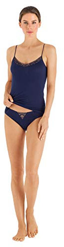 HANRO Damen Malene Spaghetti Camisole Mieder, Pure Navy, X-Groß