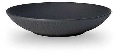 Villeroy & Boch Manufacture Rock Cuenco llano Porcelana Premium, Negro (Rock), 23cm