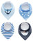 DOTBUY Baby Dreieckstuch Lätzchen, 4er Pack Baby Jungen Mädchen Lätzchen Abwaschbar Halstuch Mit Druckknöpfen Multifunctional Saugfähig Weich Größenverstellbar (Anker)
