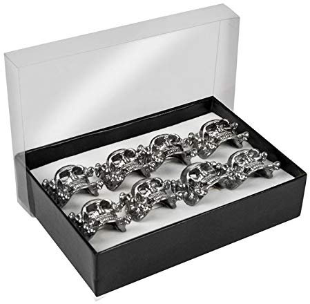 PARTY DISCOUNT Ring Totenkopf, Silber, verstellbar