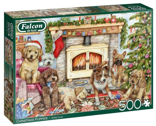 Jumbo 11310 Weihnachten Welpen 500 Pieces Jigsaw Puzzle, Mehrfarbig