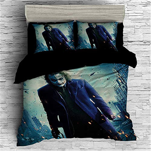 SK-LBB Bettwäscheset für Jungen und Mädchen, mit Reißverschluss, Bettbezug mit Kissenbezug, 3D-Bettwäsche für Teenager und Kinder, Geschenk-Set (03, Einzelbett 135 x 200 cm)