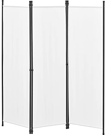 Raumteiler Huesca 3-teilig 150x171 cm Paravent Trennwand 3-TLG. Sichtschutz Stellwand Spanische Wand Weiß