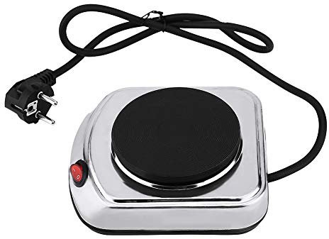 BigKing Placas Calientes para cocinar, Mini hornilla eléctrica de 500 W, Calentador de café con Placa Caliente (Enchufe de la UE 220-240 V)
