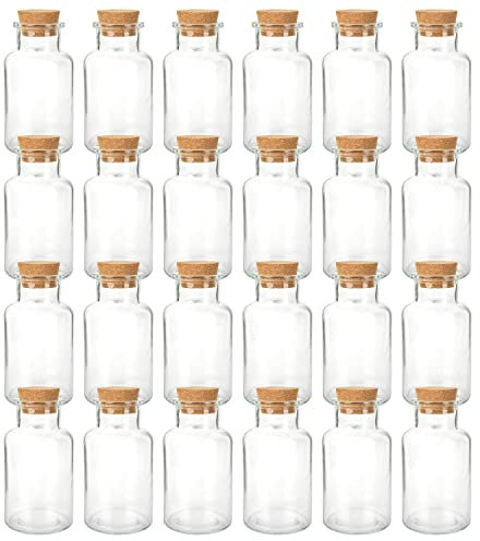 Schramm® Gewürzgläser 300ml rund wählbar 6, 12 oder 24 Stück 14 x 6,8 cm mit Kork Verschluss inkl. Etiketten verschiedene Anzahl wählbar Aufbewahrungsgläser, Größe:24 Stück