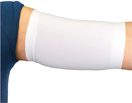 Linphelle Coverpicc in Microfibra, Fascia Copri Catetere Braccio in Tessuto Traspirante e di Design, Ideale per PICC e Glucometri, Bianco, Taglia 0