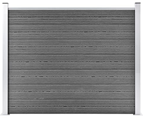 vidaXL Zaunelement WPC 180x146 cm Grau