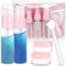 Retoo Reiseflasche Set, Reiseset Kosmetik Leer, Flugreise Zubehör für Handgepäck, Plastikflaschen zum Befüllen für Flüssigkeiten zugelassen, Flugzeug Reise, Leere Sprüh/Pumpflaschen mit Deckel