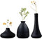 Modern Rustic Mini Black Ceramic Vases Set of 3 for Home Decor, Bud Vases Set, Decorative vase for Pampas Grass & Dried Flowers