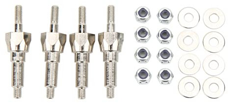 Huairdum RC Stoßdämpfer, Silber 45 Stahl RC Stoßdämpfer für 1/7 1/8 RC Cars