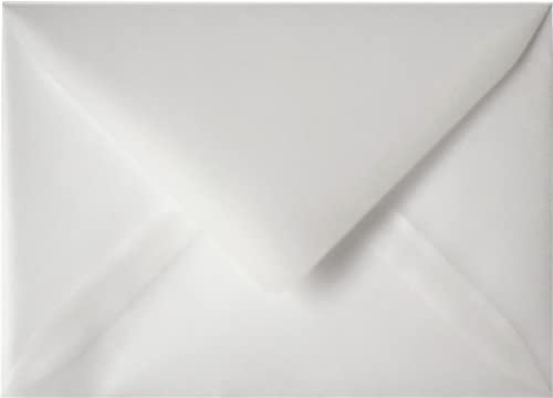 Netuno 25 Briefumschläge durchsichtig DIN B6 125x 175 mm 110g Golden Star weiße Umschläge transparent elegante Briefkuverts für Weihnachten Ostern Hochzeits-Einladungen transparent envelopes B6