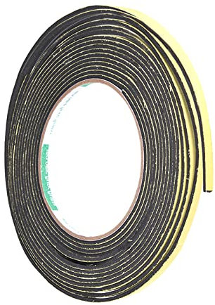 QUARKZMAN 5mm W 2mm T 16.4ft Schiuma Sigillante Nastro x 1 Pezzo Auto Adesivo EVA Meteo Spogliazione Suono Prova Sigillo Striscia per Porte Blocco Separazione