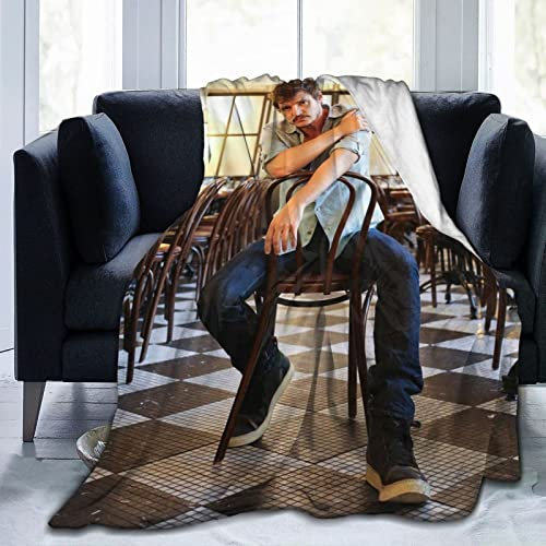 LOUJIN Flanell-Decke, Pedro-Schauspieler, Pascal-Bettwäsche, Fleecedecke, weich, Klimaanlagen-Decke für Sofa, 150 cm x 125 cm