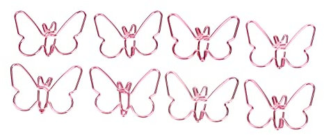50-teiliges Schmetterlings-Büroklammer-Set, Rosa Niedliche Büroklammern, Metall-Büroklammern Für Büro, Zuhause Und Schule