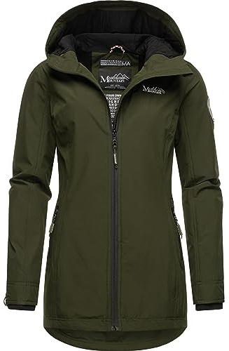 MARIKOO Damen Übergangsjacke leichte Jacke mit Kapuze Honigbeere XS-XXL
