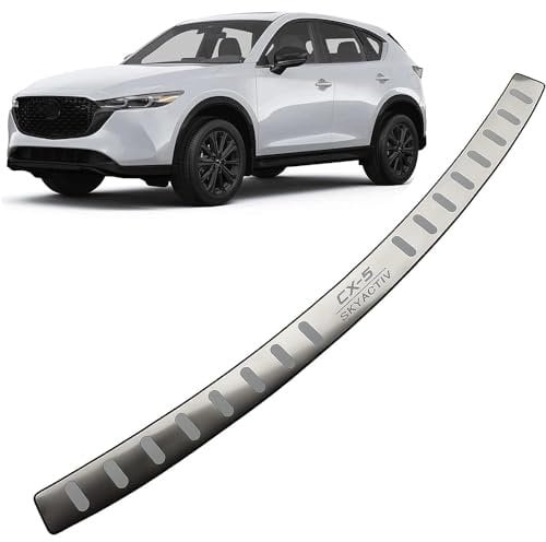 Auto Kofferraum Stoßstange Schutz für Mazda CX-5 2017 2018 2019 2020 2021 2022 2023, Kofferraum Einstiegsleisten Schutzbrett Ladekantenschutz Aufkleber Kratzfeste Stoßstangenschutz Aufkleber