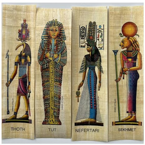 Ägyptische Lesezeichen für Kinder, Geschichtsbildung, Set mit 10 alten Ägypten, Gott und Göttin, Mythologie, mittelalterliche Papier-Lesezeichen