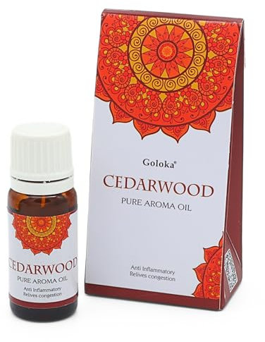 Goloka Duftöl - Naturdüfte für Aromatherapie, Raumduft, Diffusor, Duftlampe (Zedernholz)
